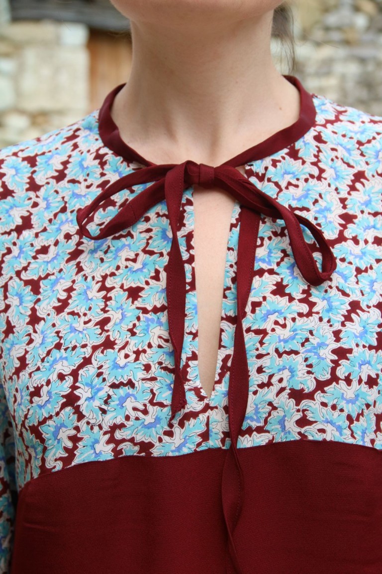 DIY Couture…Blouse en crêpe et mousseline vintage